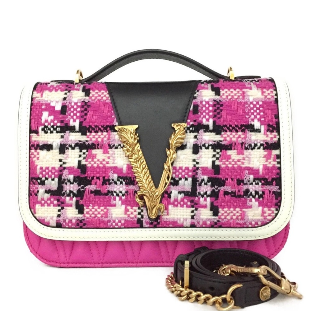 Versace Virtus Tweed Bag